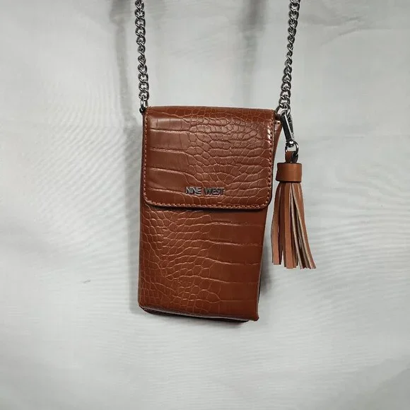 Nine West Women’s Chic Brown Crossbody Bag with Tassel - Picture 2 of 11